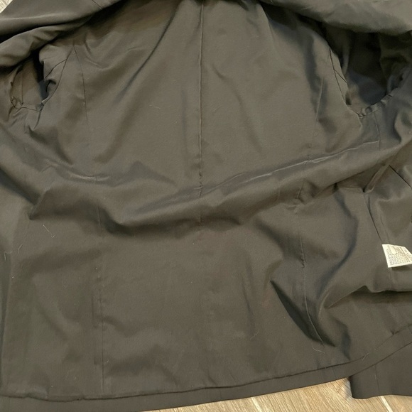 Talbots Black Two Button Preppy Oversized Stretch Boyfriend Blazer Wool Size 10 - Picture 7 of 8